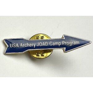 VTG 1.5" Blue Goldtone NAA JOAD USA Archery Camp Program Club Arrow Pin PINBACK
